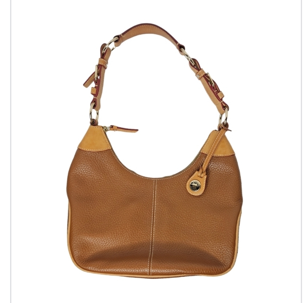 Dooney & Bourke Vintage All Weather Leather Brown & Tan Shoulder Bag